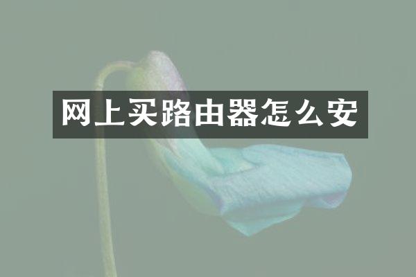 网上买路由器怎么安