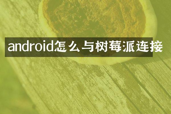 android怎么与树莓派连接
