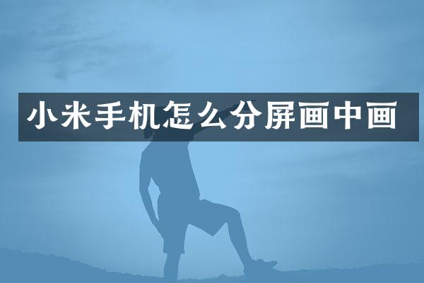 小米手机怎么分屏画中画