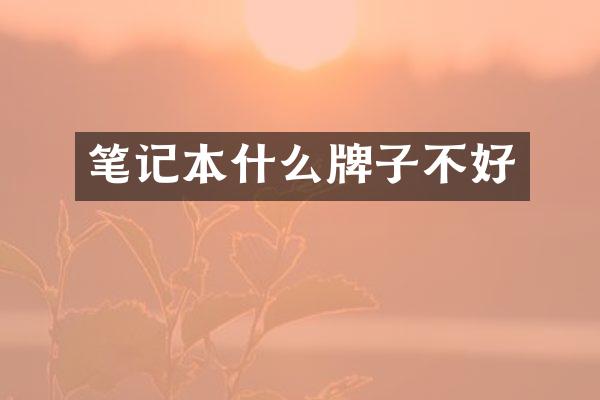 笔记本什么牌子不好