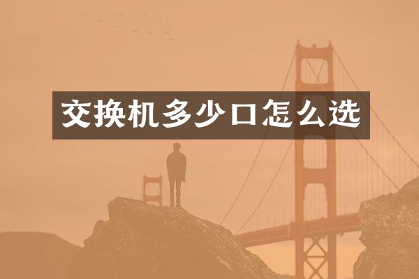 交换机多少口怎么选