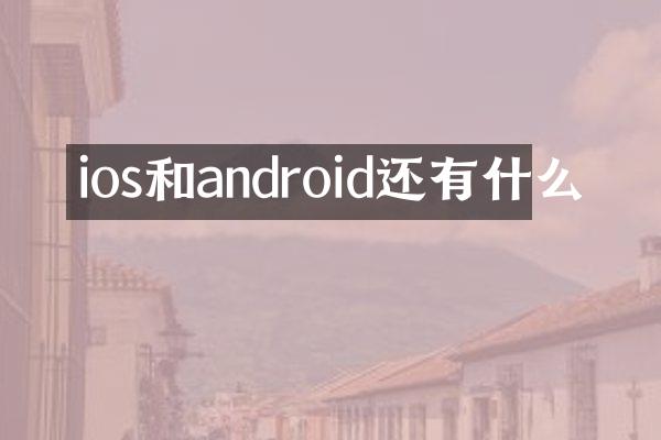 ios和android还有什么