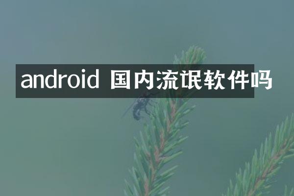 android 国内流氓软件吗