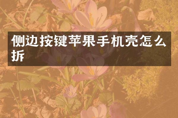侧边按键苹果手机壳怎么拆