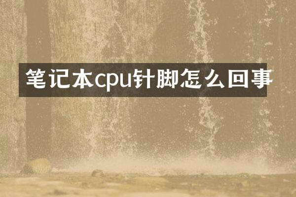 笔记本cpu针脚怎么回事