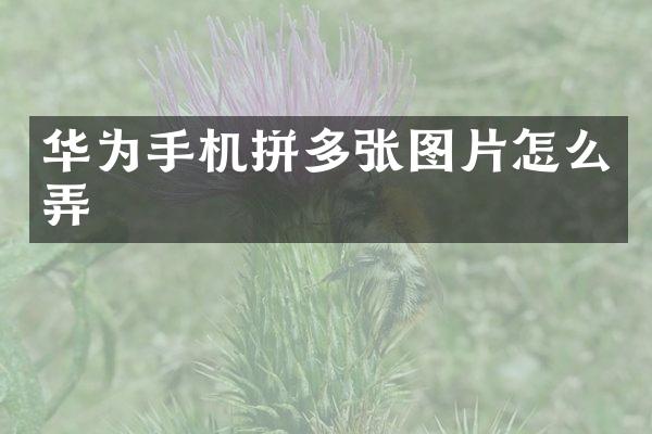 华为手机拼多张图片怎么弄