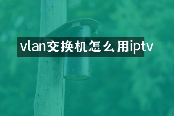 vlan交换机怎么用iptv