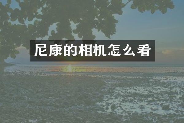 尼康的相机怎么看