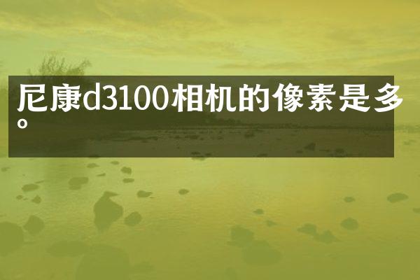 尼康d3100相机的像素是多少