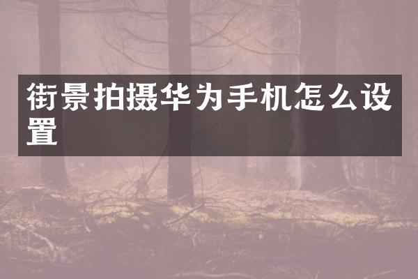 街景拍摄华为手机怎么设置
