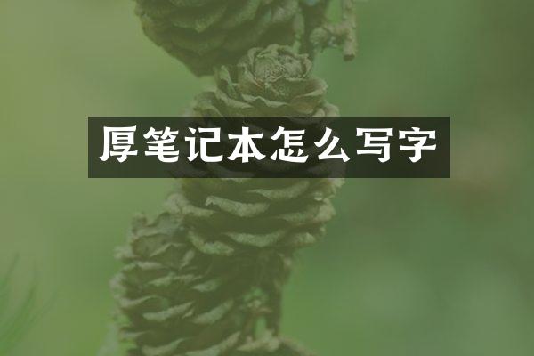 厚笔记本怎么写字