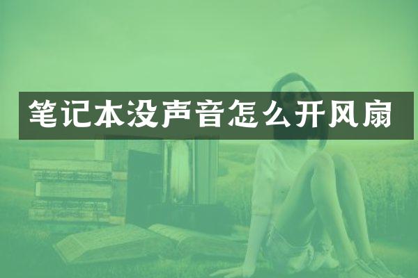 笔记本没声音怎么开风扇