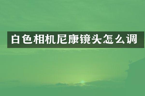 白色相机尼康镜头怎么调