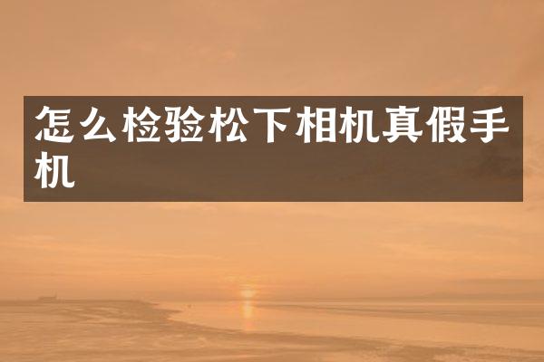 怎么检验相机真假手机