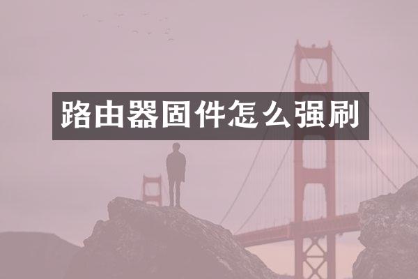 路由器固件怎么强刷