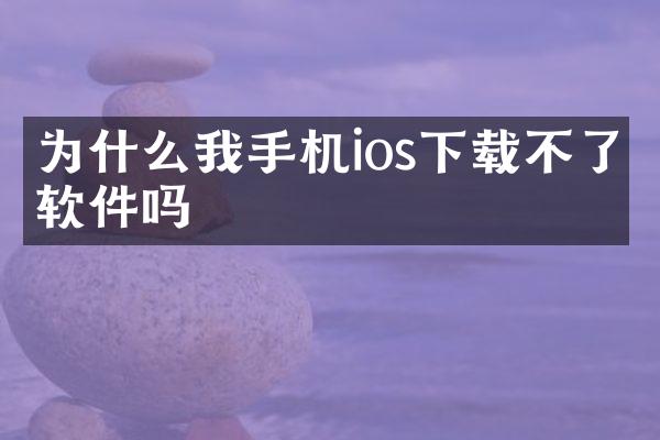 为什么我手机ios下载不了软件吗