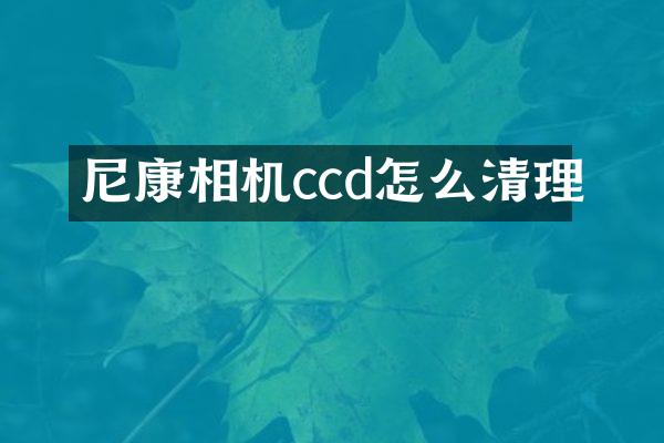 尼康相机ccd怎么清理