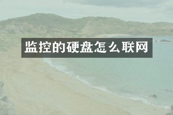 监控的硬盘怎么联网