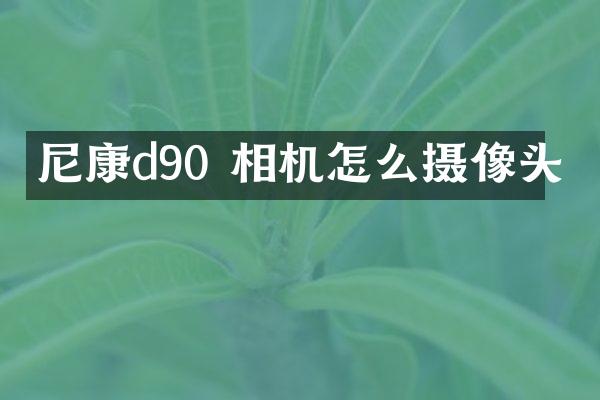 尼康d90 相机怎么摄像头