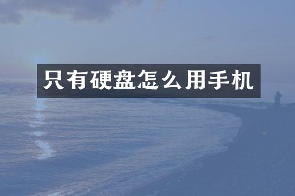 只有硬盘怎么用手机