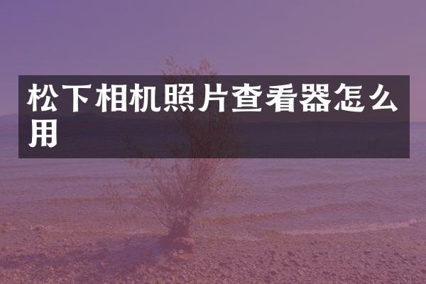 相机照片查看器怎么用