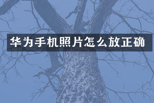 华为手机照片怎么放正确