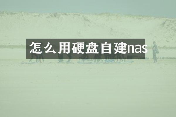 怎么用硬盘自建nas
