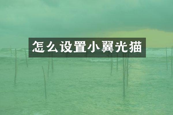 怎么设置小翼光猫