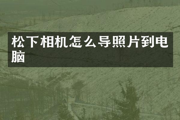 相机怎么导照片到电脑