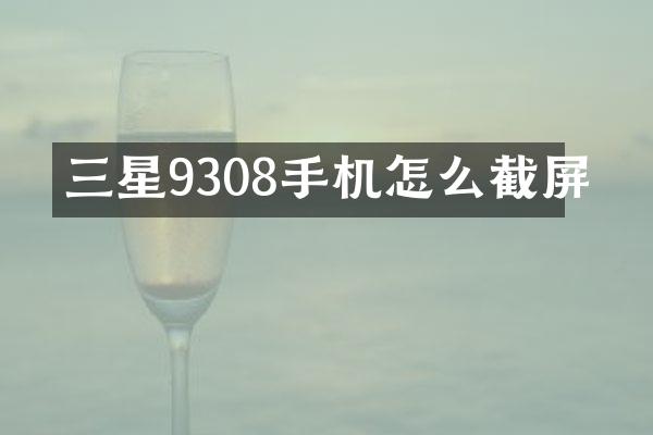三星9308手机怎么截屏
