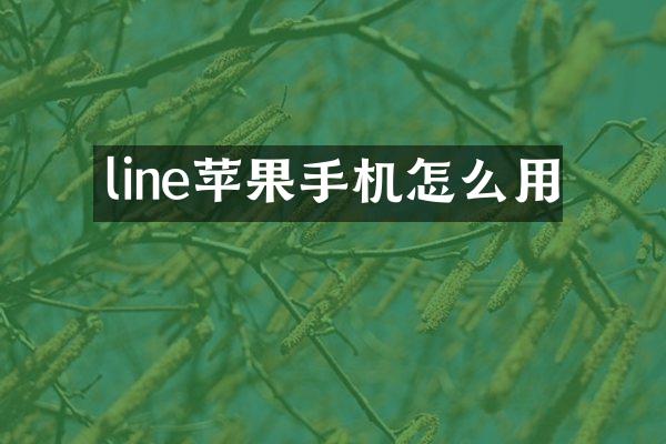 line苹果手机怎么用