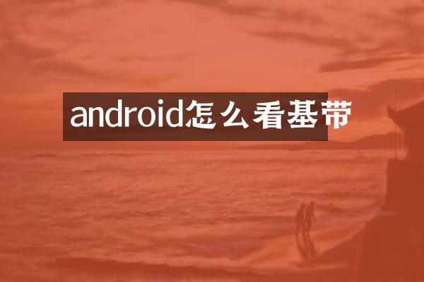 android怎么看基带