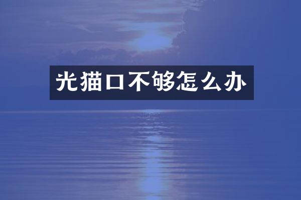 光猫口不够怎么办