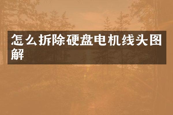 怎么拆除硬盘电机线头图解