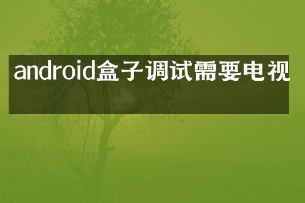 android盒子调试需要电视吗