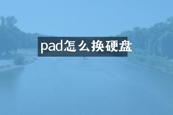pad怎么换硬盘