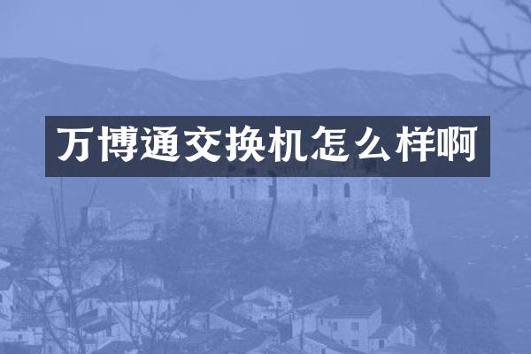 万博通交换机怎么样啊