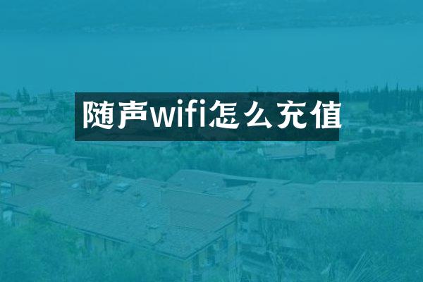 随声wifi怎么充值