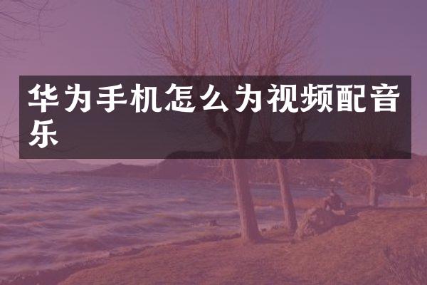 华为手机怎么为视频配音乐