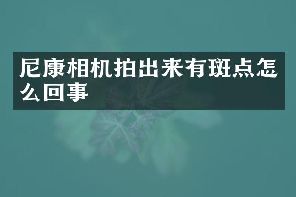 尼康相机拍出来有斑点怎么回事