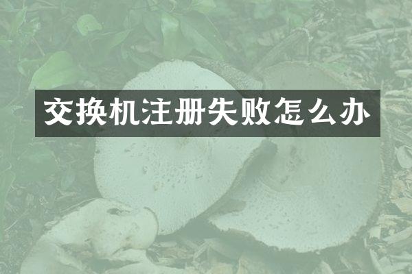 交换机注册失败怎么办