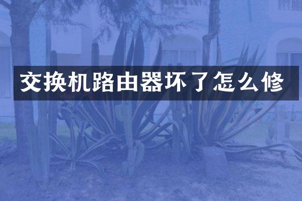 交换机路由器坏了怎么修
