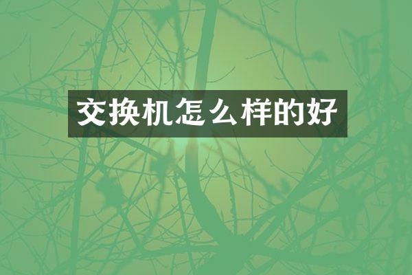 交换机怎么样的好