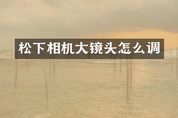 相机大镜头怎么调