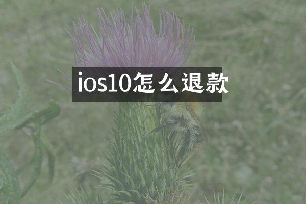 ios10怎么退款