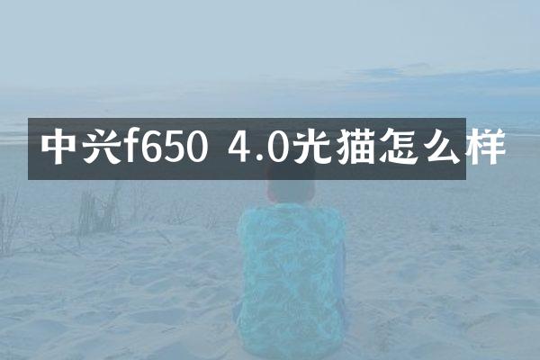 中兴f650 4.0光猫怎么样