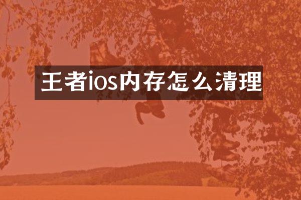 王者ios内存怎么清理