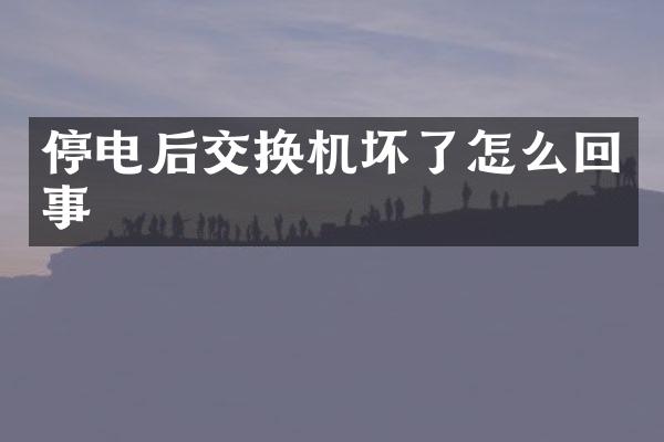 停电后交换机坏了怎么回事