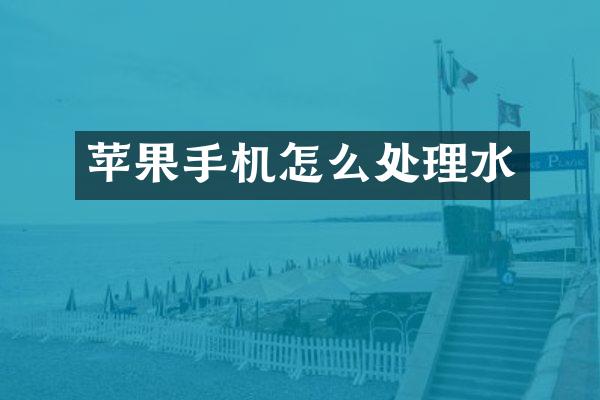 苹果手机怎么处理水