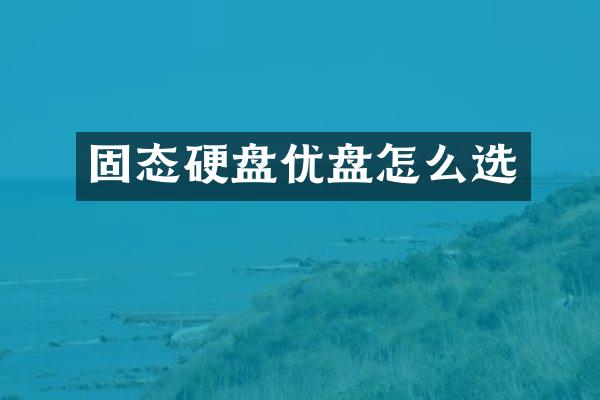 固态硬盘优盘怎么选